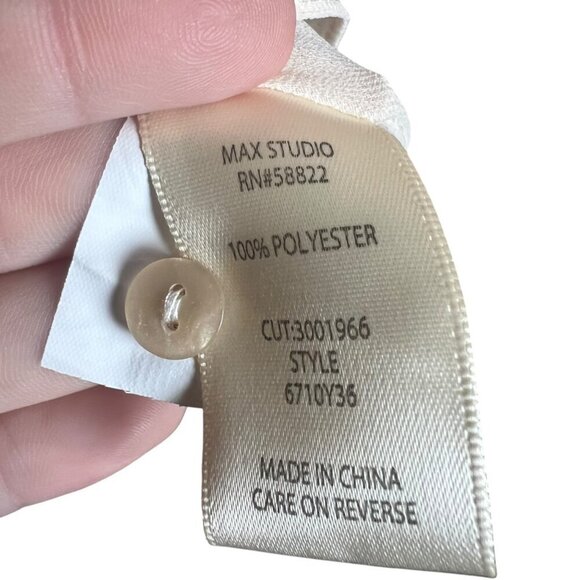 MAX STUDIO Sleeveless Floral Boho Top Y2K Handkerchief Tunic Fairycore Size Med - Picture 9 of 10